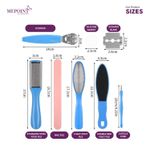Buy Mepoint Pedicure Tools for Feet - 8 in 1 Pedicure Kit | Foot Scrubber for Dead Skin, Callus Remover, Foot Scraper, Foot File, Pitchfork, Filer for Nail Repair - 1 Set - Purplle