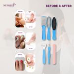 Buy Mepoint Pedicure Tools for Feet - 8 in 1 Pedicure Kit | Foot Scrubber for Dead Skin, Callus Remover, Foot Scraper, Foot File, Pitchfork, Filer for Nail Repair - 1 Set - Purplle