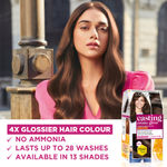 Buy L'Oreal Paris Casting Creme Gloss Hair Color With Glycolic Gloss Complex | Shade 300 - Darkest Brown| 60ml + 40ml + 60g - Purplle