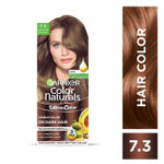 Buy Garnier, Hair Colouring Creme, Long-lasting Colour, Smoothness & Shine, Color Naturals, Shade: 7.3 Golden Brown, 55 ml + 50 gm - Purplle