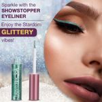 Buy Hilary Rhoda Showstopper Eyeliner | Smudge-proof Eyeliner | Metallic Glitter Eyeliner | Water-Resistant Eyeliner | 5 ml (Sea Shine Blue - Shade 08) - Purplle