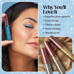 Buy Hilary Rhoda Showstopper Eyeliner | Smudge-proof Eyeliner | Metallic Glitter Eyeliner | Water-Resistant Eyeliner | 5 ml (Sea Shine Blue - Shade 08) - Purplle