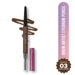Buy Hilary Rhoda Brow Artist Eyebrow Pencil | Dual-Ended & Natural Finish | Smudge-Proof & Long-Lasting Eyebrow Pencil | 0.3 gm (Light Coffee-Shade 03) - Purplle