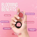 Buy Hilary Rhoda Bloom Mousse Lip N Cheek Tint | Waterproof & Smudge-Proof | 12-Hour Stay | Non-Drying Formula | Mousse Texture | Matte Finish - 5 gm (Pink Candy - Shade 01) - Purplle