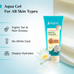 Buy Pilgrim 1% Hyaluronic Acid Sunscreen Gel With SPF 50+++, 50 gm, with Korean White Lotus, Light Aqua Gel Forumla, No White-Cast for UVA/B Rays & Blue Light Protection, for All Skin Types - Purplle