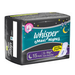 Buy Whisper Maxi Nights XL+ Sanitary Pads for Women, 15 pads - Purplle