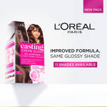 Buy L'Oreal Paris Casting Creme Gloss Hair Color With Glycolic Gloss Complex | Shade 500 - Medium Brown | 60ml + 40ml + 60g - Purplle