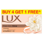 Buy Lux Flaw-less Glow Bathing Soap infused with Vitamin C & E |For Superior Glow|Buy 4 Get 1 Free|150 gm - Purplle
