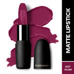 Buy FACES CANADA Weightless Matte Lipstick - Hot Plum 24 (Plum), 4.5 gm | Highly Pigmented Lip Color | Smooth One Stroke Glide | Moisturizes & Hydrates Lips | Vitamin E, Jojoba & Almond Oil Enriched - Purplle