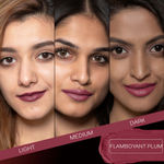 Buy FACES CANADA Weightless Matte Lipstick - Flamboyant Plum 12 (Maroon) 4.5 gm | Highly Pigmented Lip Color | Smooth One Stroke Glide | Moisturizes & Hydrates Lips | Vitamin E, Jojoba & Almond Oil Enriched - Purplle