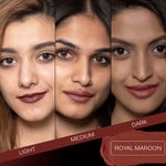 Buy FACES CANADA Weightless Matte Lipstick - Royal Maroon 16 (Maroon), 4.5 gm | Highly Pigmented Lip Color | Smooth One Stroke Glide | Moisturizes & Hydrates Lips | Vitamin E, Jojoba & Almond Oil Enriched - Purplle