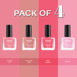 Buy FACES CANADA Ultime Pro Splash Mini Combo - Pink Pop, 20 ml | Quick Drying | Glossy Finish | Long Lasting | No Chip Formula | High Shine Nail Polish For Women | No Harmful Chemicals - Purplle
