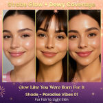 Buy FACES CANADA Strobe CC Tint - Paradise Vibes 01, 27 ml | 5-in-1 Serum + Moisturizer + Primer + BB/CC Cream + Strobe Cream | Lightweight | Radiant Dewy Glass Skin Glow | Niacinamide & Hyaluronic Acid | For Light to Medium Skin - Purplle