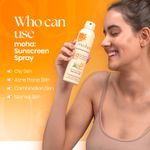 Buy Moha Sunscreen Spray Spf 50 Body Sunscreen Spray Waterproof Lightweight Uva+Uvb Protection, No White Cast, Broad Spectrum Pa+++, For Women & Men, Spray Sunscreen for face & Body, 170 gm - Purplle
