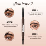 Buy Glam 21 Micro Blading Eyebrow Pencil - Brown & Brow Grip Clear Gel -12.3 gm - Purplle