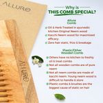 Buy Allure Neem Wood Pack of 2 Regular Hair Combs (CR-01) - Purplle