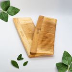 Buy Allure Neem Wood Pack of 2 Regular Hair Combs (CR-01) - Purplle