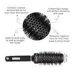 Buy Allure Round Ceremic Premium Hair Brush 45 mm For Hair Styling 1 pc - Purplle