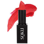 Buy SOKU Censored Creamy Matte Lipstick Underage Red 01 (4.2 gm) - Purplle