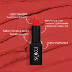 Buy SOKU Censored Creamy Matte Lipstick Underage Red 01 (4.2 gm) - Purplle