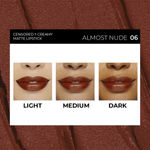 Buy SOKU Censored Creamy Matte Lipstick Almost Nude 06 (4.2 gm) - Purplle