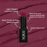 Buy SOKU Censored Creamy Matte Lipstick Berry Bomb 11 (4.2 gm) - Purplle