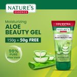 Buy Nature's Essence Moisturising Aloe Beauty Gel with Vitamin E and Peppermint Oil | MultiPurpose Gel | 99% Pure Aloe Vera Extracts | For All Skin Types, 150 + 50 gm - Purplle