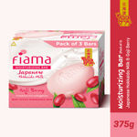 Buy Fiama Moisturizing Soap Bar, Japanese Hokkaido Milk & Goji Berry, Soap Pack of 3, Non-Sticky Moisturized Skin, 1/3rd Skin Moisturizers, Vitamin F, Fragrant Freshness - Purplle