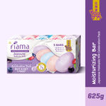 Buy Fiama Moisturizing Bars Celebration Pack, Japanese Hokkaido Milk & Berries, Soap Pack of 5, Non-Sticky Moisturized Skin, 1/3rd Skin Moisturizers, Vitamin F, Fragrant Freshness, Buy 4 Get 1 Free - Purplle