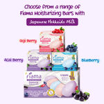 Buy Fiama Moisturizing Bars Celebration Pack, Japanese Hokkaido Milk & Berries, Soap Pack of 5, Non-Sticky Moisturized Skin, 1/3rd Skin Moisturizers, Vitamin F, Fragrant Freshness, Buy 4 Get 1 Free - Purplle