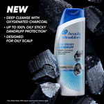 Buy Head and Shoulders Deep Cleanse Dandruff Shampoo,180 ml,Oxygenated Charcoal,Oily Scalp Dandruff Shampoo - Purplle