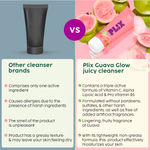 Buy PLIX - THE PLANT FIX Vitamin C Guava Juicy Face Wash For Skin Brightening, With Pro Vitamin B5 For Moisturization & Alpha Lipoic Acid For Glowing Skin | For Women & Men, 100 ml - Purplle