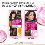 Buy L'Oreal Paris Casting Creme Gloss Hair Color With Glycolic Gloss Complex |Alia's Favourite Shade| Shade 500 - Medium Brown | 60 gm + 40 gm + 60 ml - Purplle