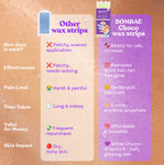 Buy Bombae White Chocolate Wax Strips for Women, Glow Wax Strips for Arms, Underarms, Legs, Bikini, 8 Strips - Purplle