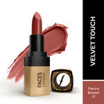 Buy FACES CANADA Comfy Matte Velvet Touch Lipstick - Fierce Brown 17, 4.2 gm | Velvety Matte Finish | 8HR Longstay | Intense Colour | Hydrating Lips | Smooth Application | Foodproof & Crackproof - Purplle
