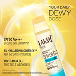 Buy Lakme 5% Hyaluronic water-light Sunscreen gel SPF 50 Pa++++ For Oily Skin, Plump & Hydrated skin, 56 gm - Purplle