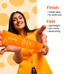 Buy Foxtale Glow Sunscreen SPF 50 PA++++ Lightweight with Vitamin C and Niacinamide | Fast Absorbing | UVA and UVB filters | Prevents Tanning | No White Cast | Non-Greasy | For Men & Women | All Skin Types – 30 ml - Purplle