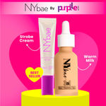 Buy NY Bae Strobe Skin Tint Combo - Fair Skin | Strobe Pink Topaz (12 gm) | Warm Milk Foundation 09 (30 ml)| Skin Tint | Glowy Korean Skin | Fair Skin Tone | Everyday Makeup Kit - Combo of 2 - Purplle