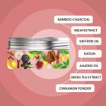 Buy Wild Oak Tulsi, Neem & Kesar Face Scrub & Mask | Anti Acne | De-Tan & Open Pores | Anti Aging & Hyperpigmentation | Face Pack | Infused with Power of Bamboo Charcoal, Almond Oil, Cinnamon & Green Tea | 100 gm - Purplle
