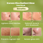 Buy Wild Oak Korean Rice Face Scrub | Glass Skin & Brightens | Anti Aging & Anti Wrinkles | Calendula, Ashwagandha & Shea Butter | Hydrating & Moisturizing Face Scrub | 100 gm - Purplle