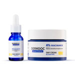 Buy DERMDOC Nia-Duo (Combo of 2) | 10% Niacinamide Face Serum (15 ml) | 4% Niacinamide Day Cream (50 gm) | Brightening & Balancing - Purplle