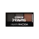 Buy Hilary Rhoda Drawing Eyebrow Palette | Highly Blendable & Superfine Particles | 3 Natural Shades & Comes with a Spoolie | Long Lasting & Waterproof - 7.2 gm (Shade - 01) - Purplle