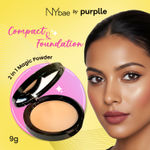 Buy NY Bae 2 in 1 Compact + Foundation Magic Powder – Lightweight & Blendable | Matte Finish | Wet & Dry Compact Use | Long-Lasting Oil Control & Coverage | Travel-Friendly Compact | Perfect for Daily Wear, Office & Party Looks | All Skin Types – 9 gm - Purplle