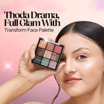 Buy Hilary Rhoda Transform Face Palette | 9 Eyeshadows | 2 Blushes | Highlighter & Contour | Highly Pigmented | Available in 2 Variants | Matte & Shimmer Finish | All-in-One Kit | 18 gm (Little Drama - Shade 02) - Purplle