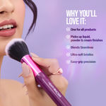 Buy Hilary Rhoda One Touch makeup Brush | Soft Bristle Makeup Brush For Cream, Liquid & Powder Foundation & Blush | Non Absorbing Makeup Brush 1 pc - Purplle