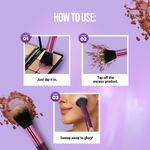 Buy Hilary Rhoda One Touch makeup Brush | Soft Bristle Makeup Brush For Cream, Liquid & Powder Foundation & Blush | Non Absorbing Makeup Brush 1 pc - Purplle
