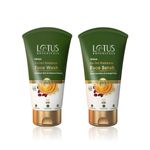 Buy Lotus Ubtan Un-Tan Twins: Lotus Botanicals Ubtan De-Tan Radiance Face Wash (100 ml) + Ubtan De-Tan Radiance Face Scrub (100 gm) Combo of 2 - Purplle