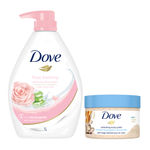 Buy Dove Soothing Body Care Combo (Rose & Aloe Vera Body Wash (1 L) + Exfoliating Body Polish Scrub (298 gm)) Combo of 2 - Purplle