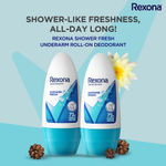 Buy Rexona Shower Fresh Underarm Roll On Deodorant For Women 50 ml (Pack of 2) - Purplle