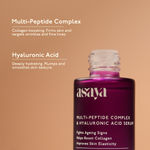 Buy Asaya Multi Peptide Face Serum with Hyaluronic Acid | Collagen Boosting & Hydrating | Smoothes Wrinkles, Firms Skin | 5% Tripeptide Complex | 30 ml - Purplle